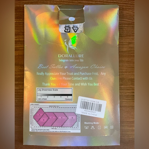 Dorallure Elegance White Lace Top Thigh High Nylon Stockings Size A/B New In Box - Picture 3 of 3